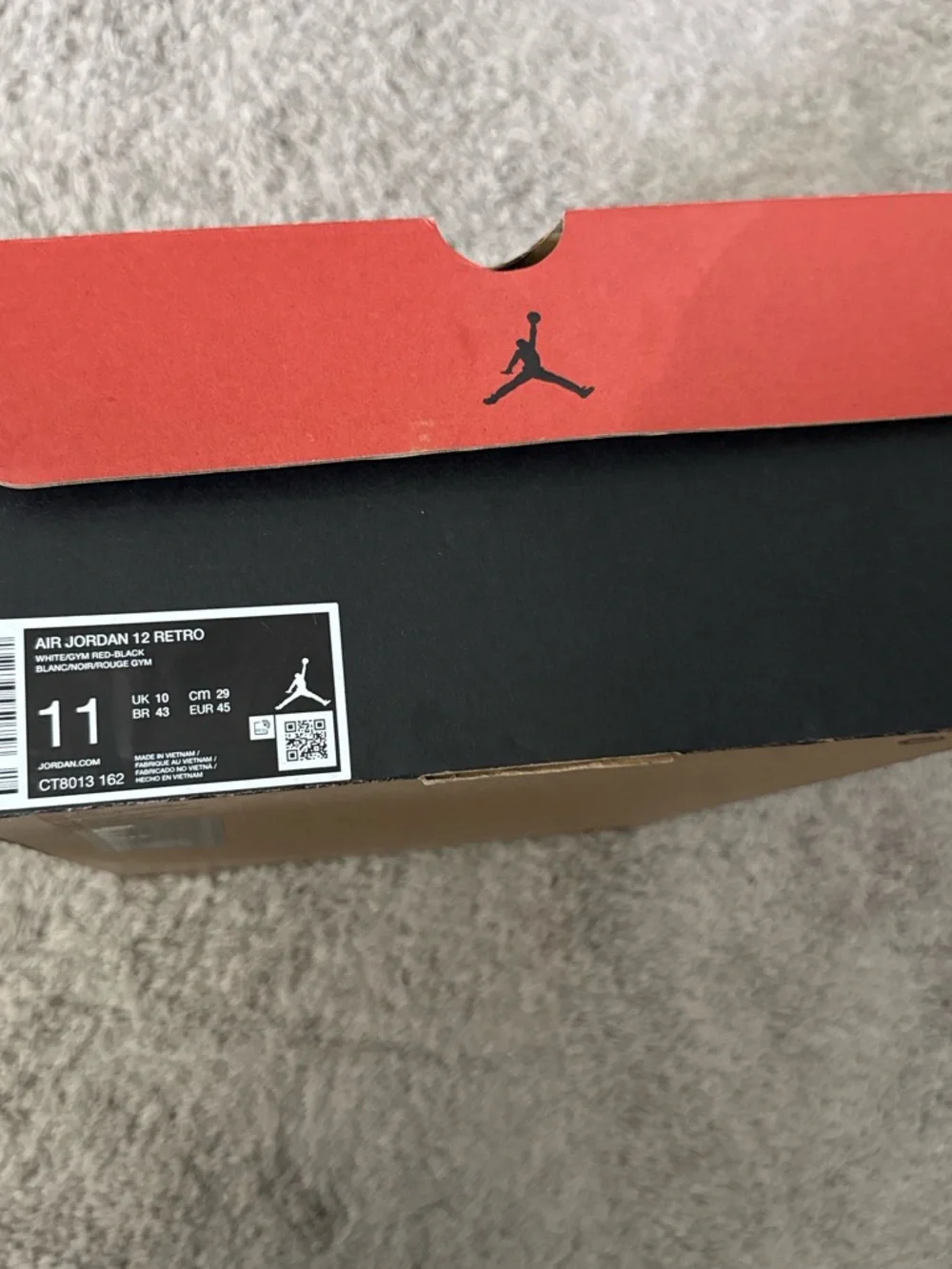 Jordan Men's White Black Red High-Top Basketball Sneakers
